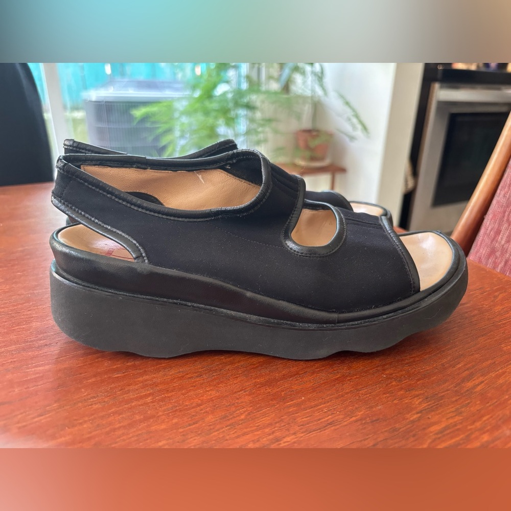 Thierry Rabotin Black Platform Sandal
